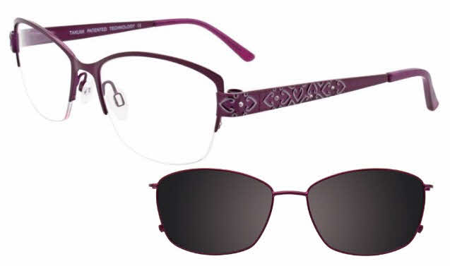  lilac with clip on lens/satin raspberry