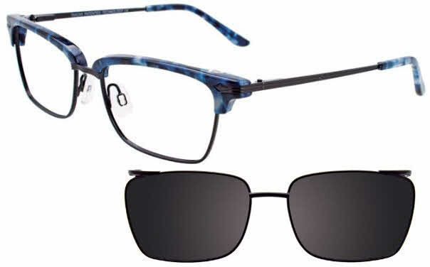  clear lens/demi blue amber with polarized clip on the lens
