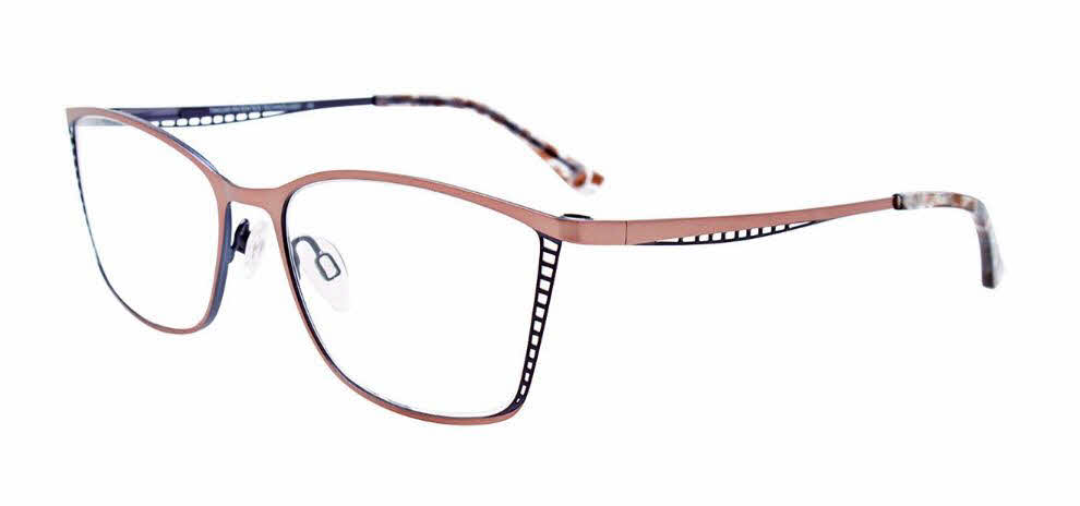  clear lens/matte light brown steel blue with polarized clip on lens