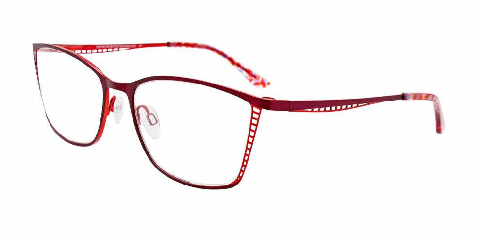 clear lens/matte pinkish red red with polarized clip on lens