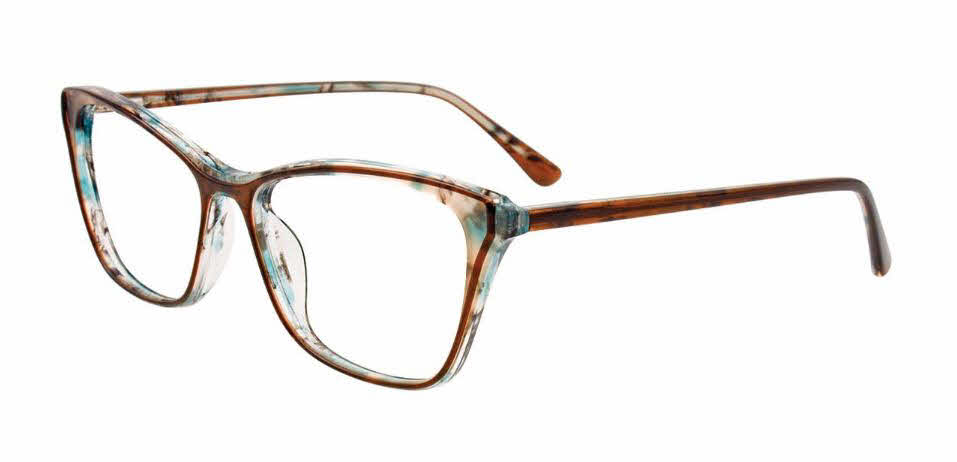  clear lens/brown aqua marbled with polarized clip on lens