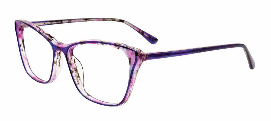  clear lens/indigo purple marbled with polarized clip on lens