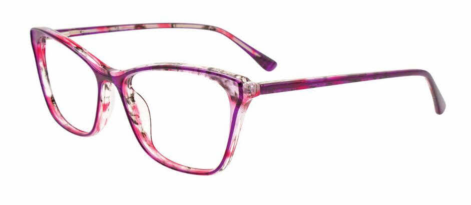  clear lens/purple pink marbled with polarized clip on lens