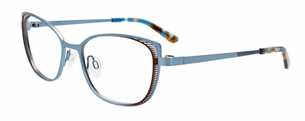  clear lens/matte light blue dark brown with polarized clip on lens