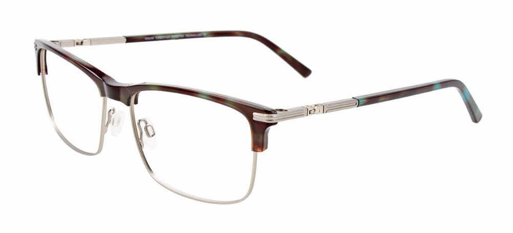  clear lens/demi brown matte steel with polarized clip on lens