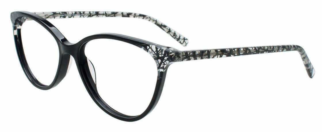  clear lens/black black print pattern on crystal
