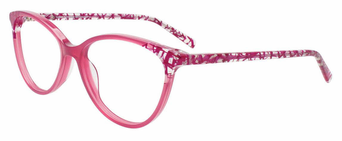  clear lens/plum purple print pattern on crystal