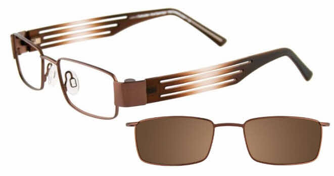  clear lens/satin brown with brown clip