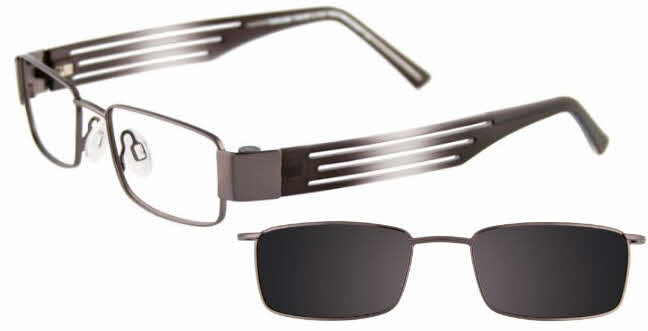  clear lens/satin steel with grey clip