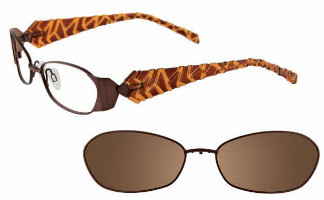  clear lens/dark brown with brown clip