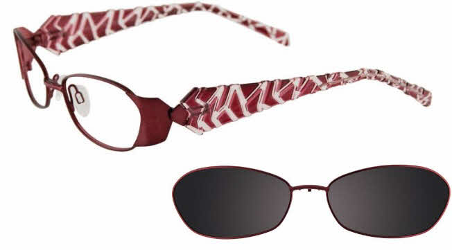 clear lens/matte pinkish red with grey clip