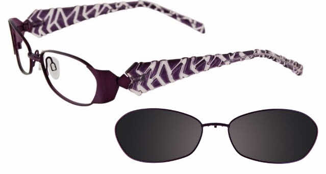  clear lens/satin dark purple with grey clip