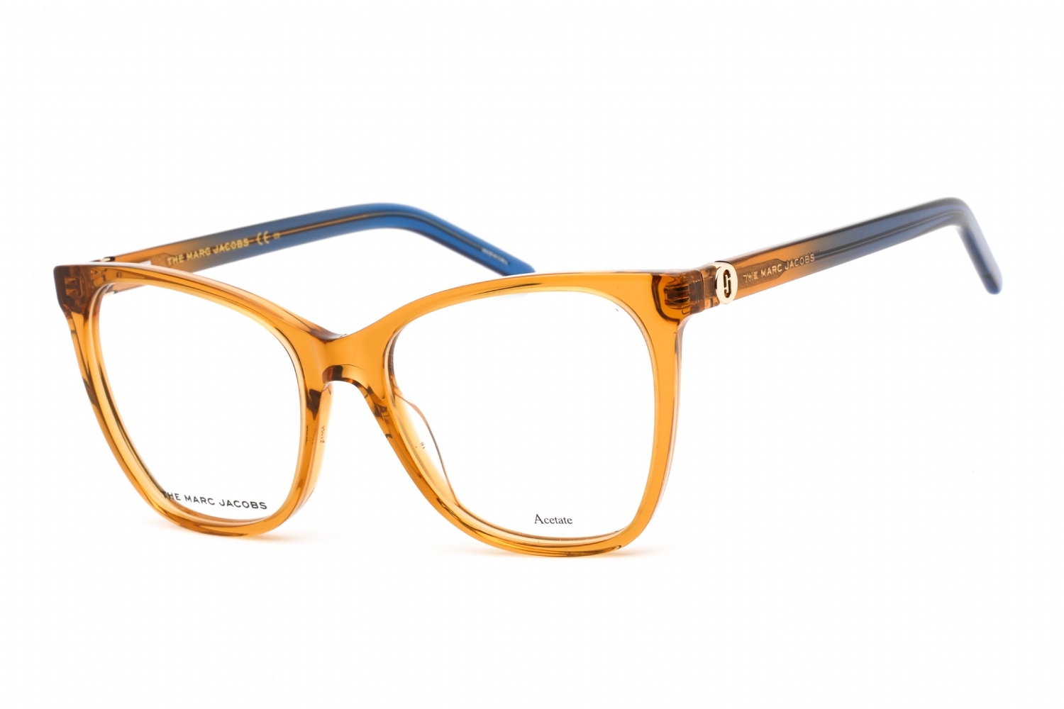  clear demo lens/brown blue