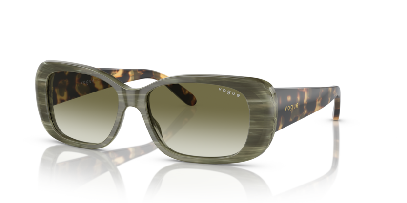  clear gradient dark green/green horn