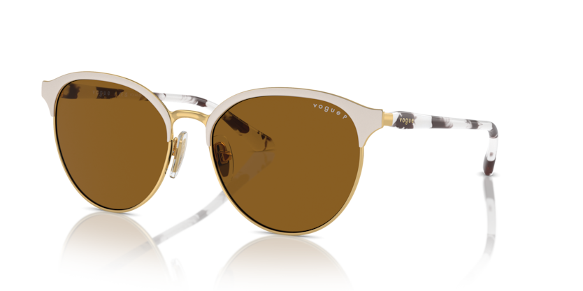  dark brown polarized/top matte beige/gold