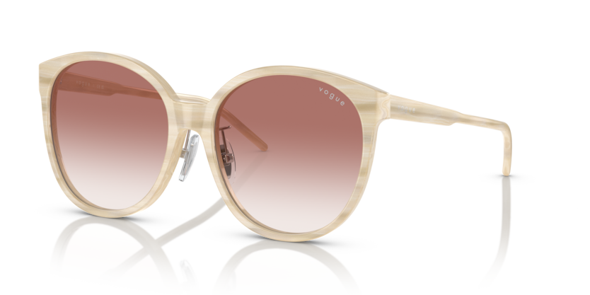  clear gradient pink/beige horn