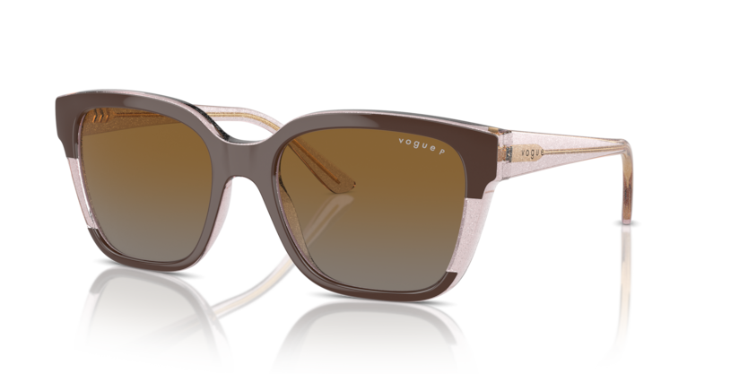  grey gradient brown polarized/brown/transparent rose glitter