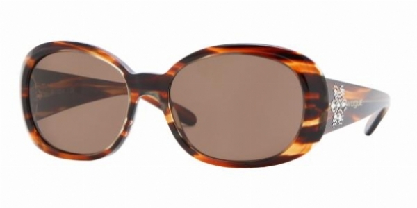  striped brown/brown lens