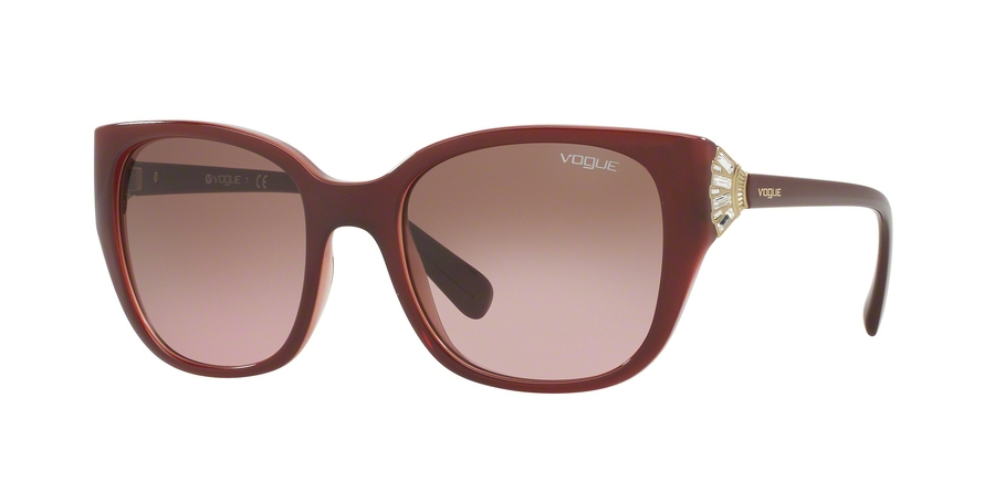  pink gradient brown/top bordeaux on opal pink
