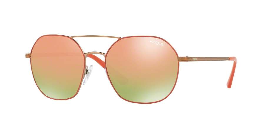  light brown mirror dark gold/matte coralpink gold