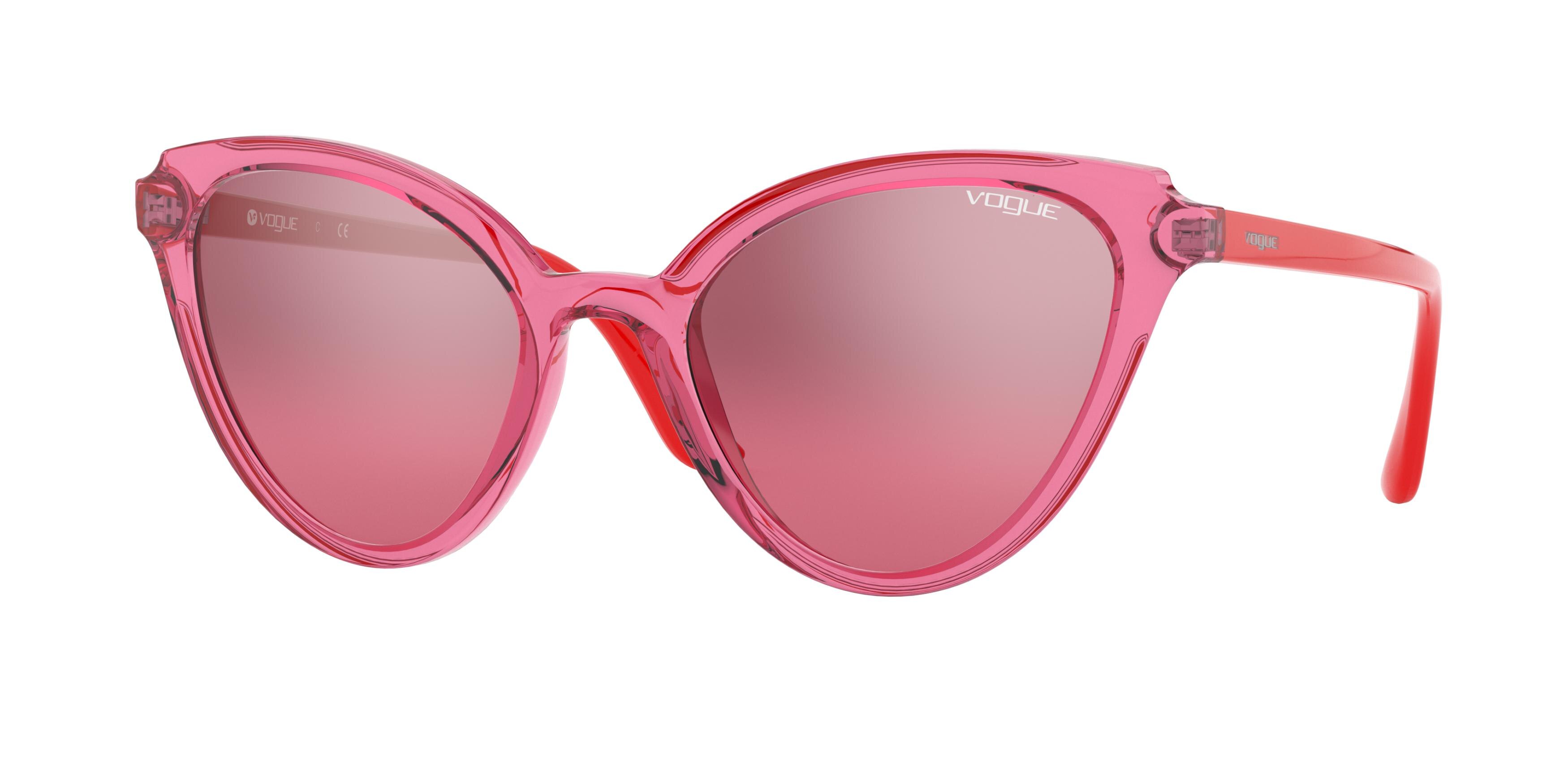  pink mirror silver gradient/transparent red/red