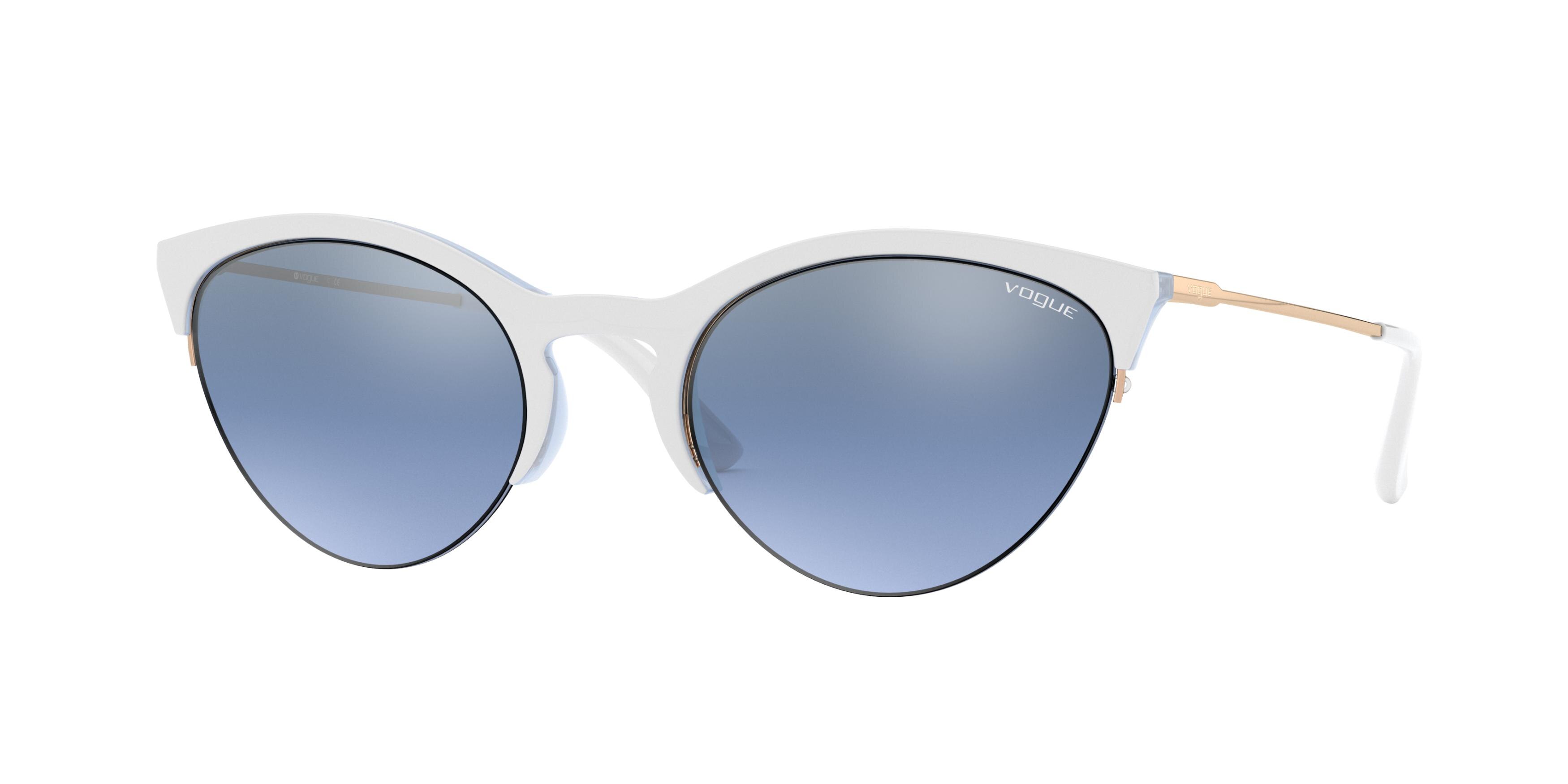  light blue mirror silver grad/top white/azure