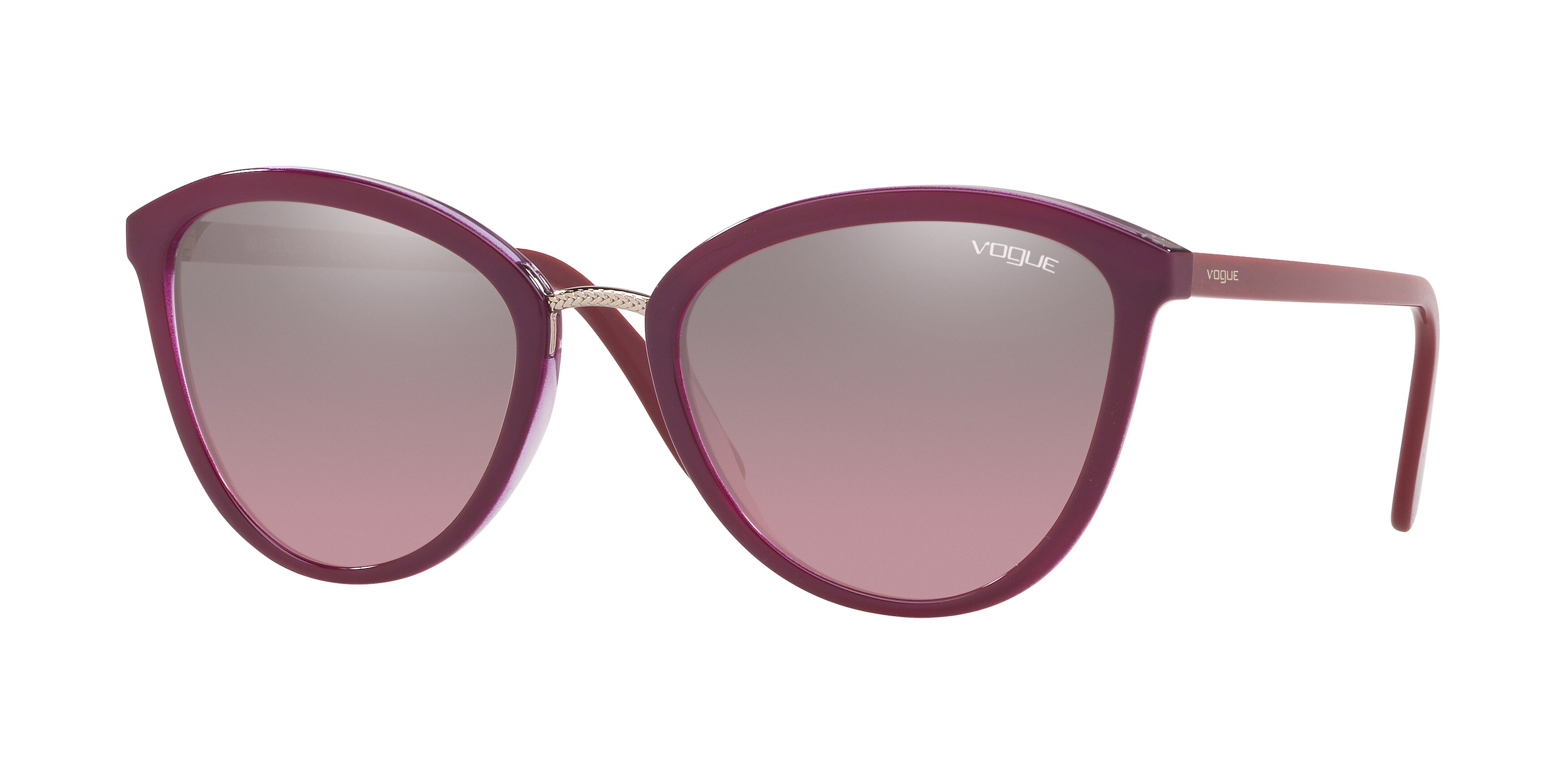 pink mirror silver gradient/top cyclamen/transp lilac