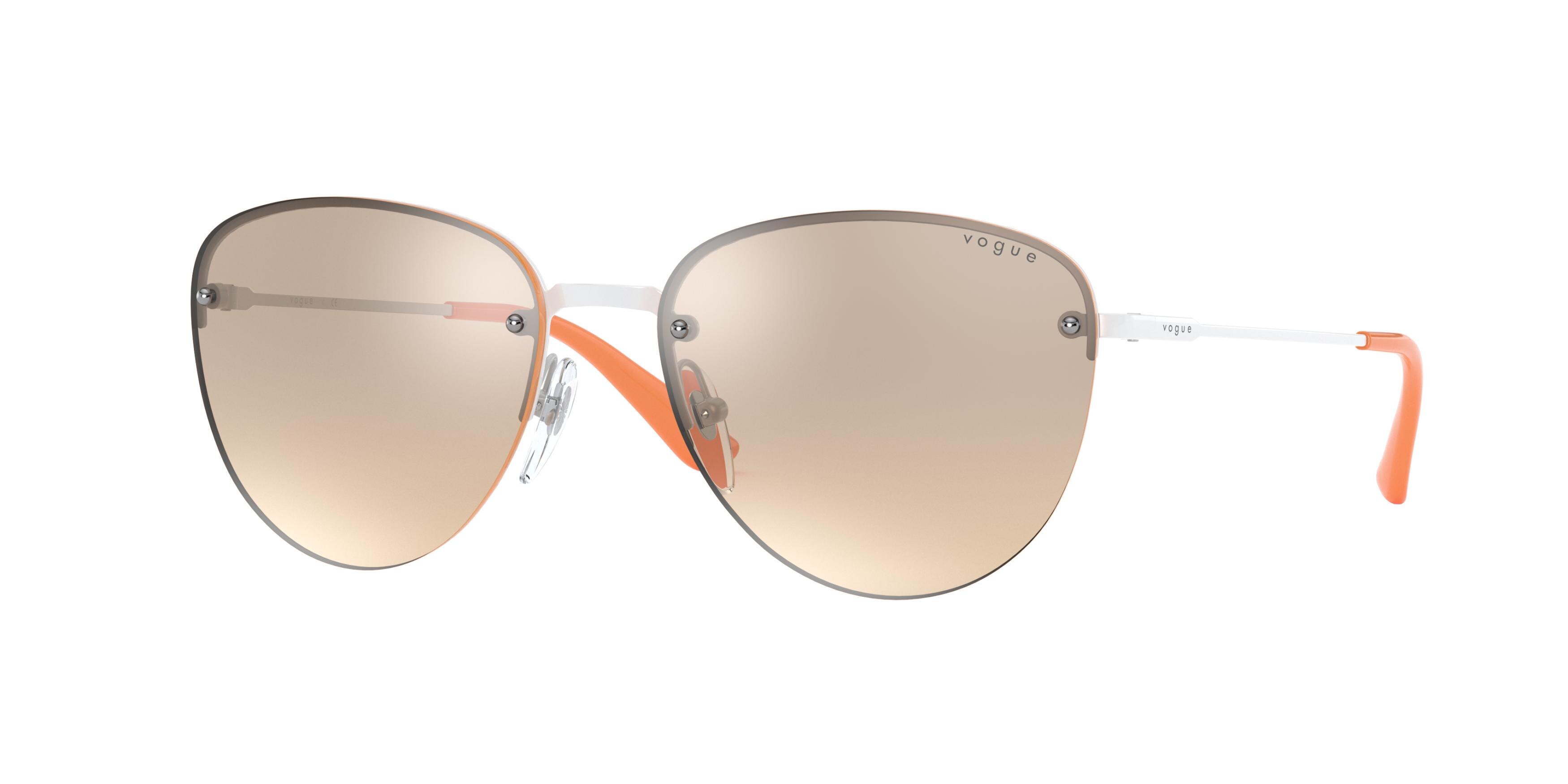  brown mirror gradient silver /white