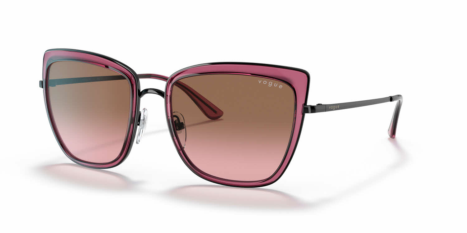  pink gradient brown lens/black transparent cherry
