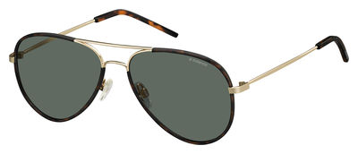  green polarized/semi matte gold