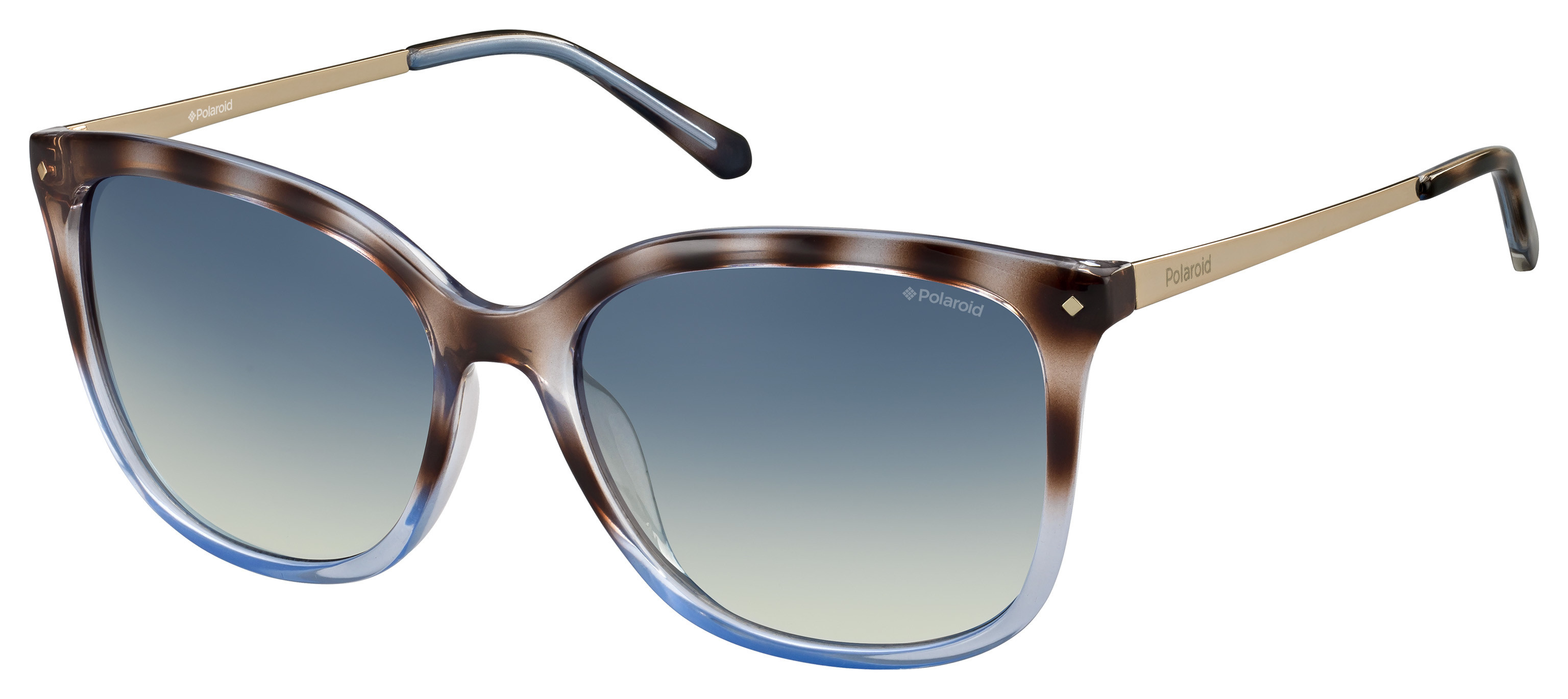  blue gradient polarized/shiny black havana gold