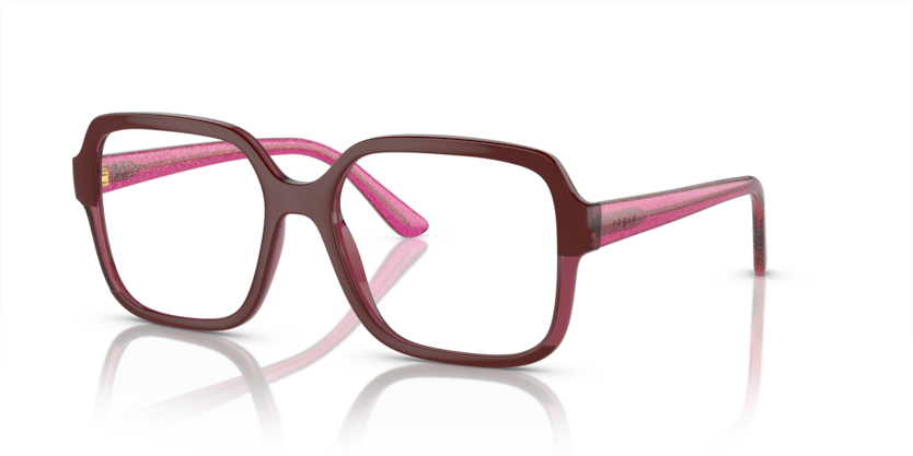  demo lens/top bordeaux/transparent fuchsia