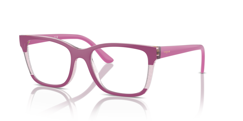  demo lens/fuchsia/transparent pink glitter