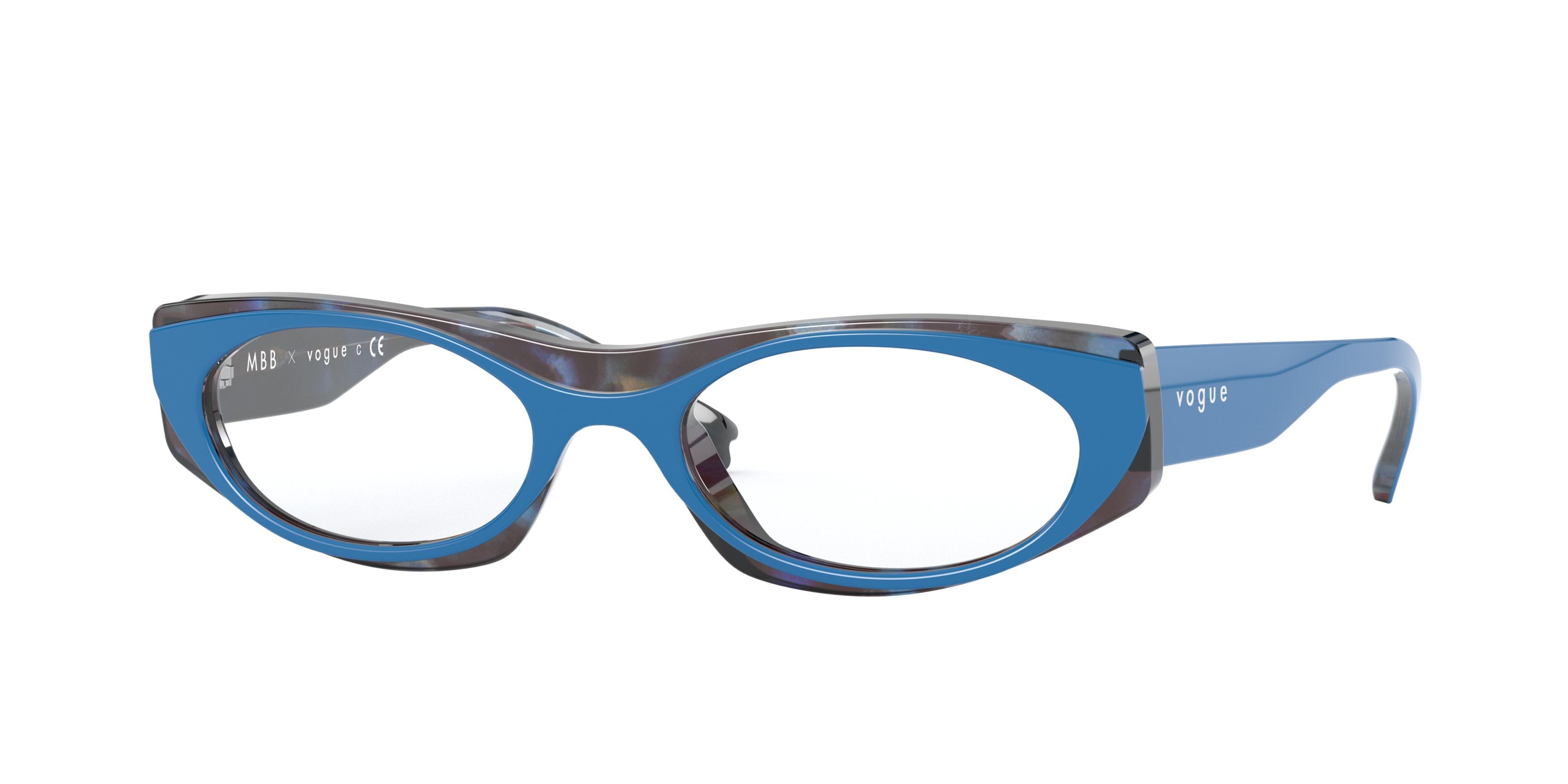  clear/top blue multicolor havana