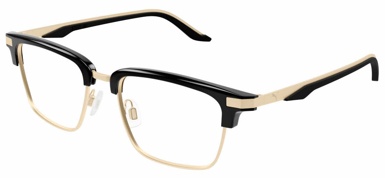  clear lens/black gold size 52