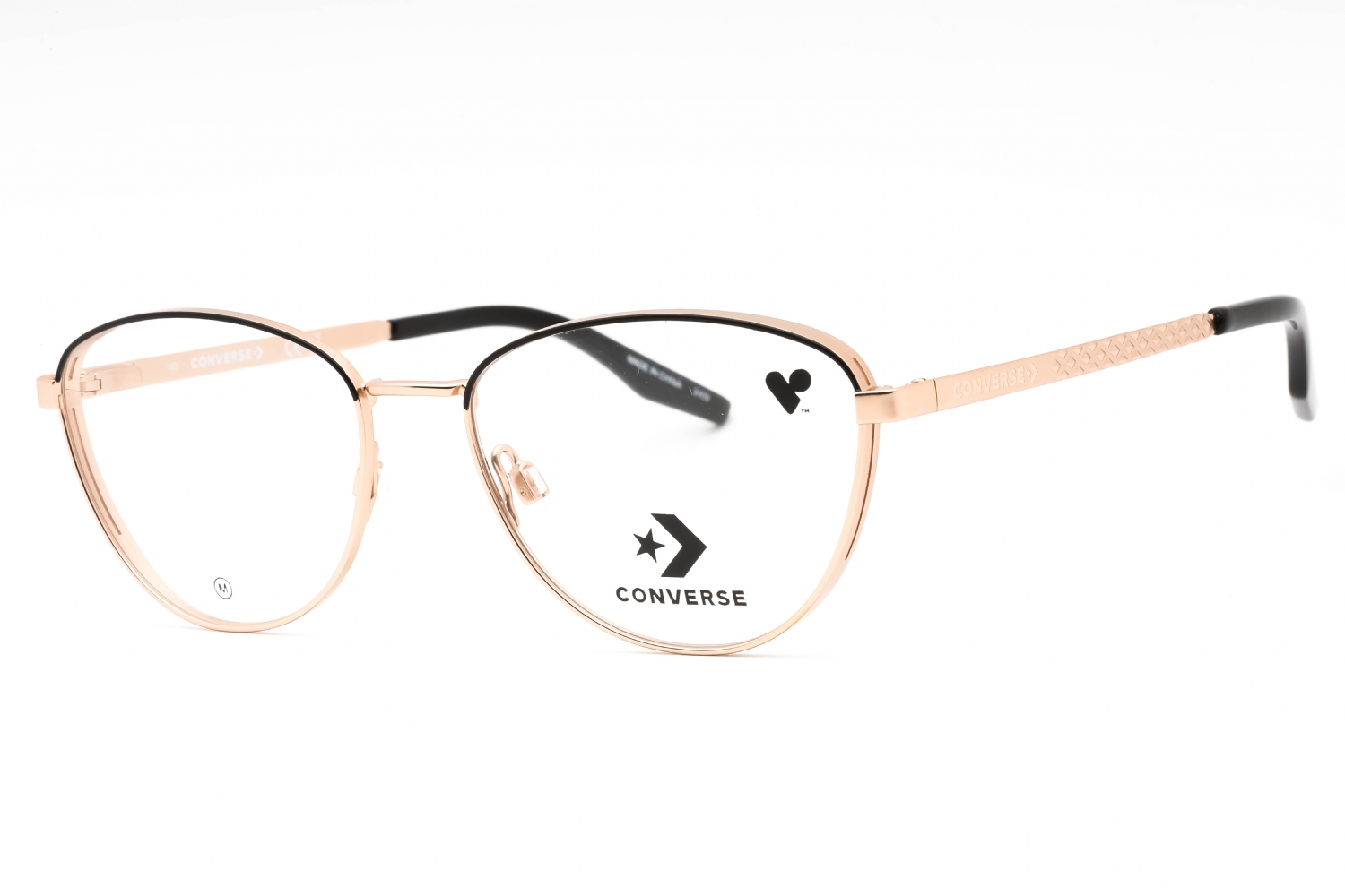  black/satin rose gold