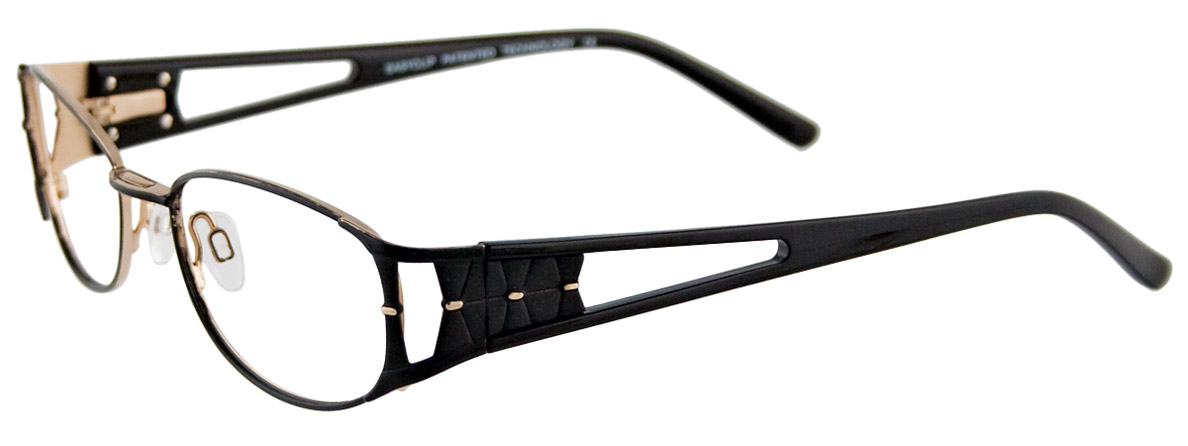  clear/satinblackandgold