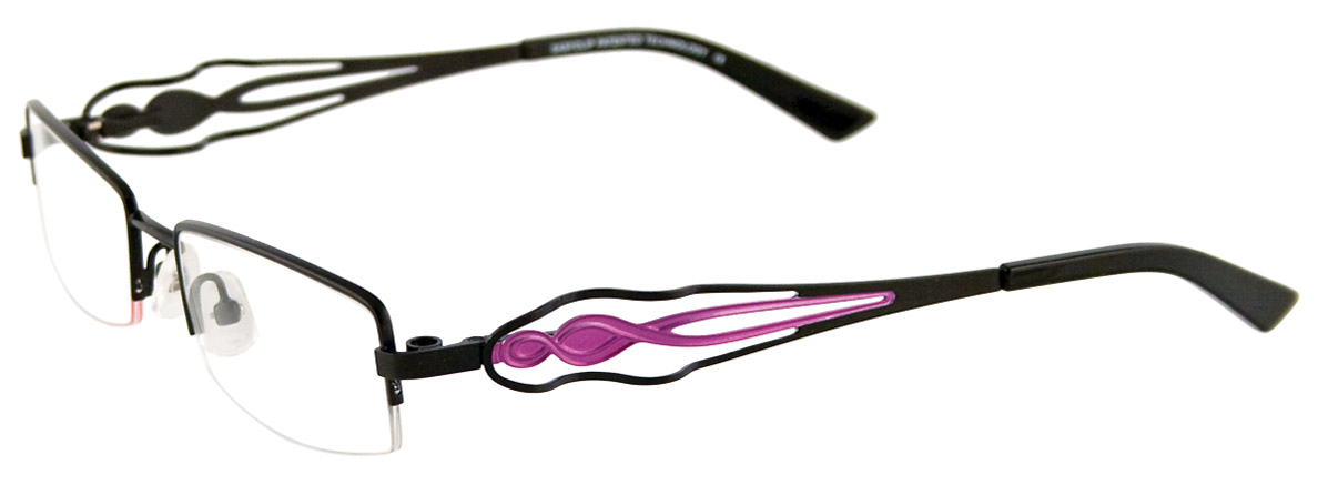  clear/satinblackandpink