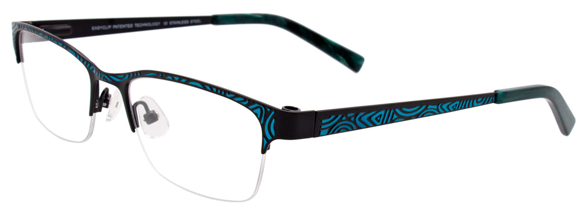  clear/satinblackandteal