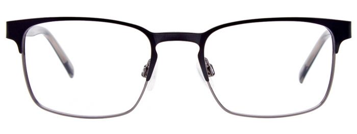  clear/satin black steel
