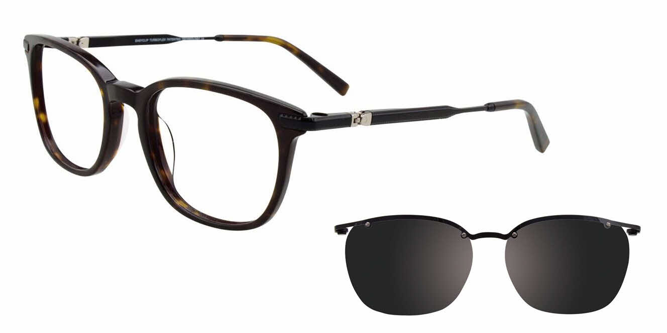 clear lens/black demi amber with clip on the lens polarized