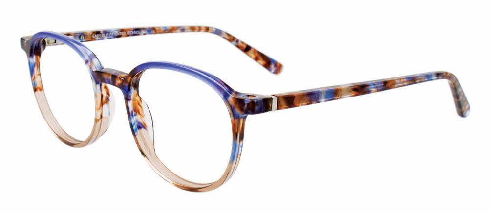  clear lens/blue brown marbled blue light brown