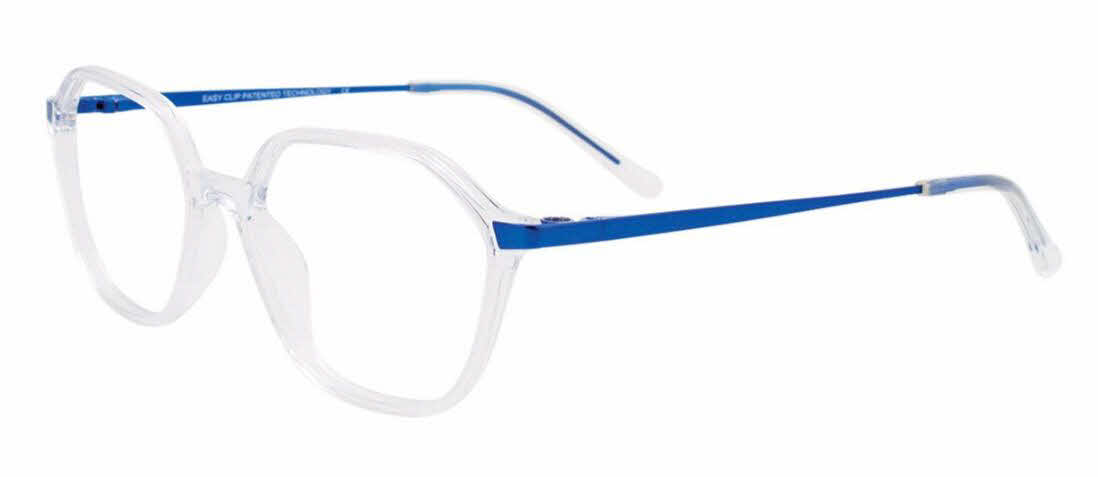  clear lens/chrystal brushed blue steel