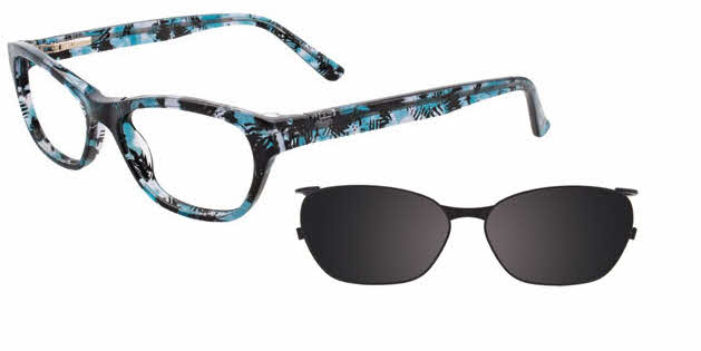  clear lens/crystal and aqua and black with clip on lenses polarized