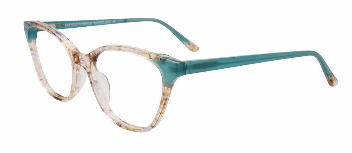  clear lens/crystal light brown marbled light teal