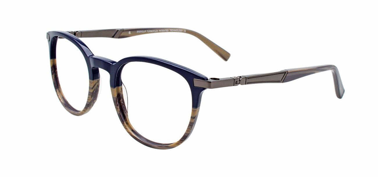  clear lens/dark blue marbled grey with polarized clip on lens
