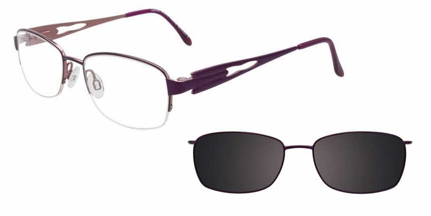  clear lens/dark purple and light lavender with grey clip polarized