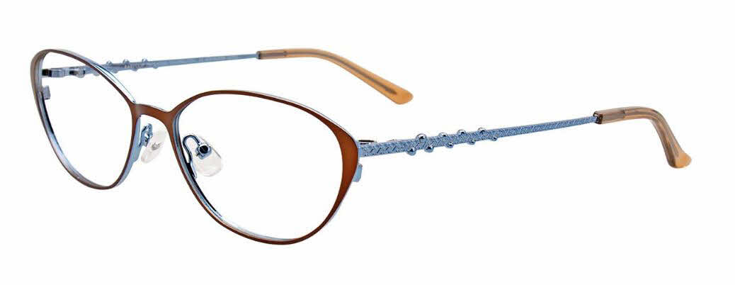  clear lens/matt brown shiny light blue with polarized clip on lens