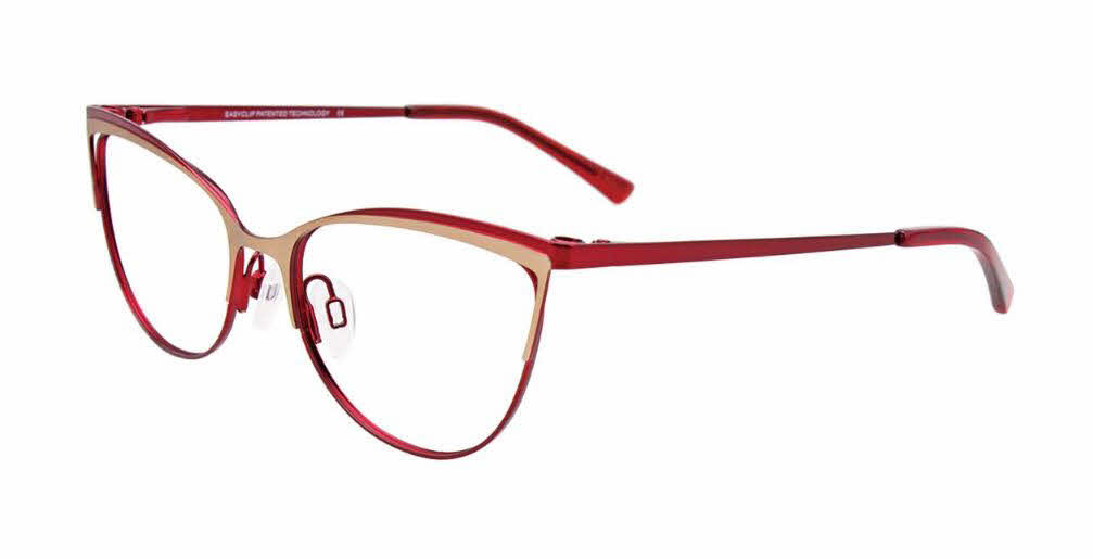  clear lens/matt gold matt red with polarized clip on lens