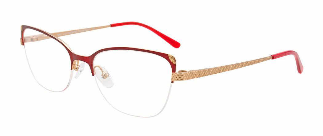  clear lens/matt red matt gold with polarized clip on lens